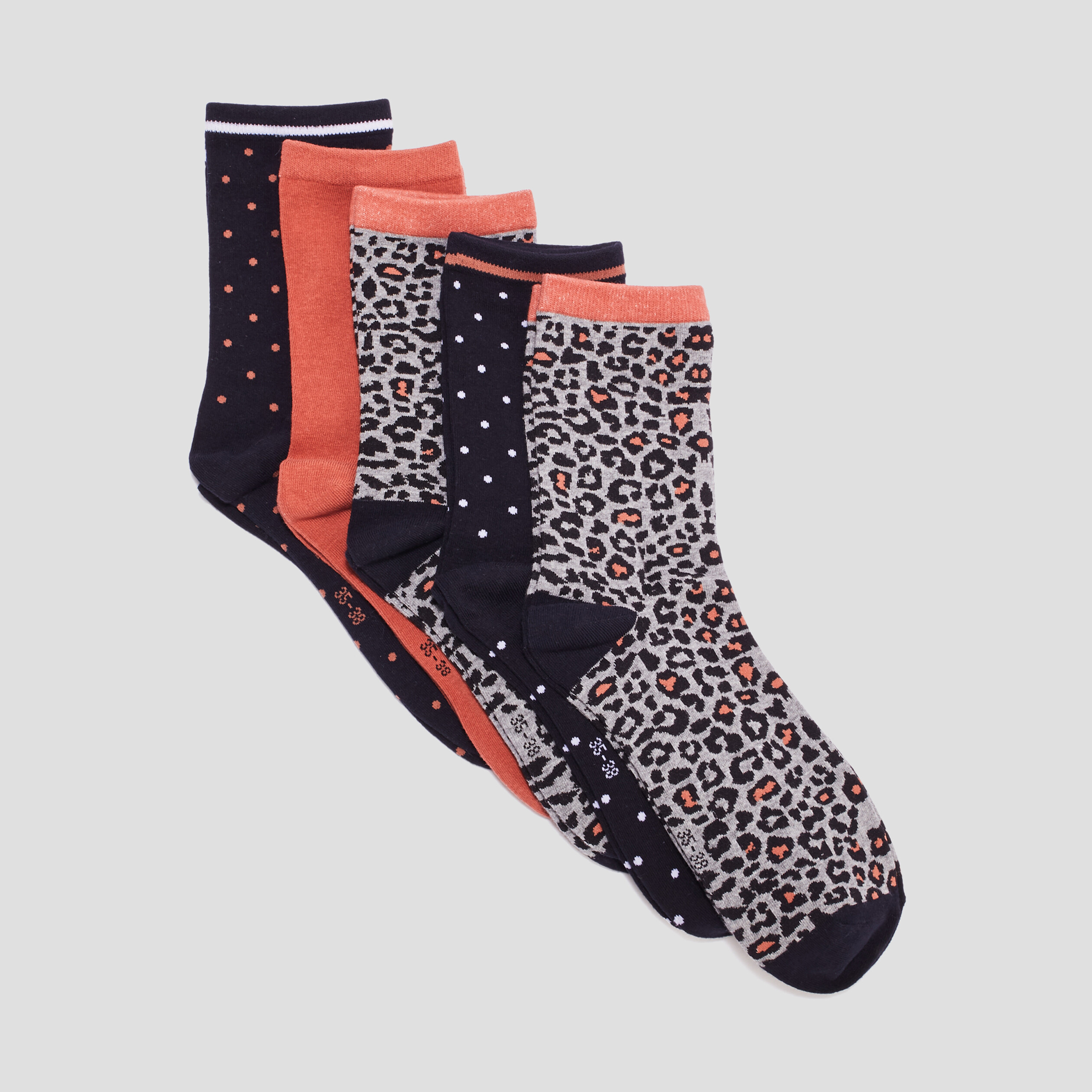 Lot 5 paires chaussettes bleu marine femme | La Halle
