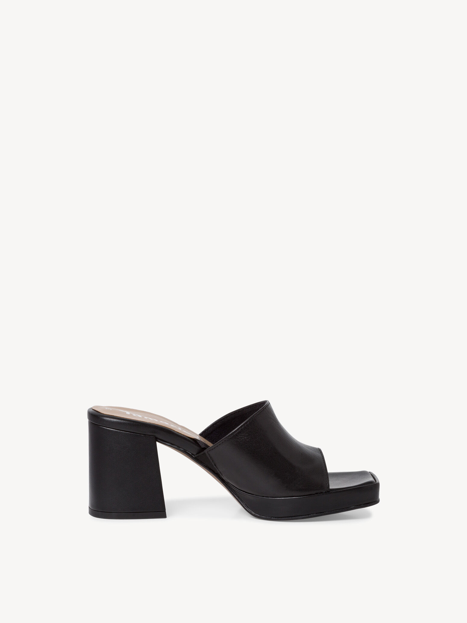 Mule en cuir - noir