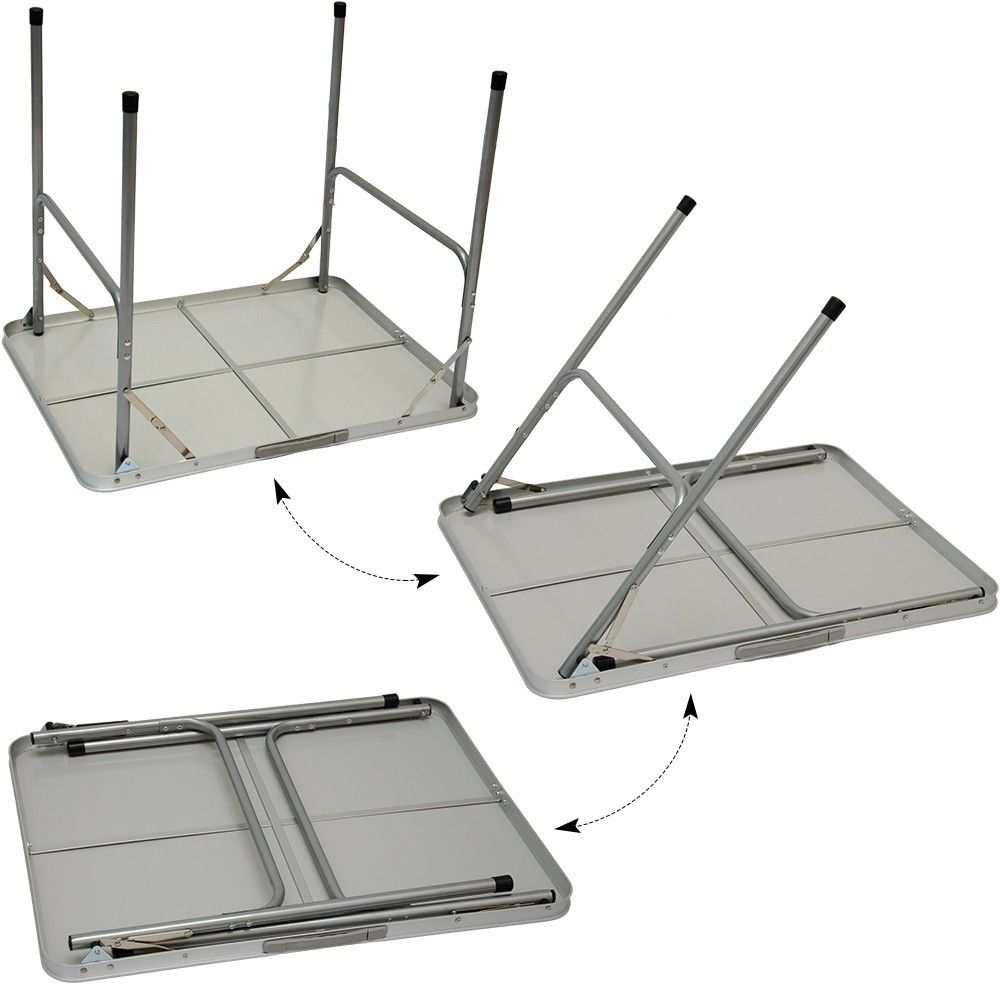 AMANKA 80x60 Anthrazit Aluminium Campingtisch