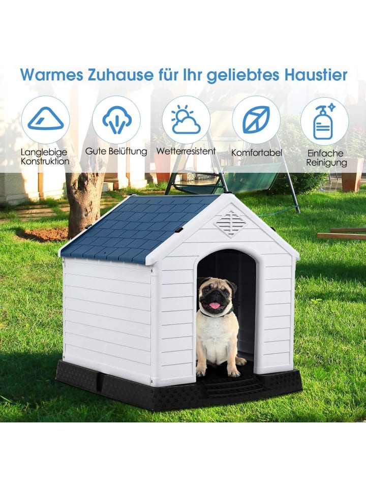 COSTWAY Hundehütten M in Weiß günstig kaufen onesize