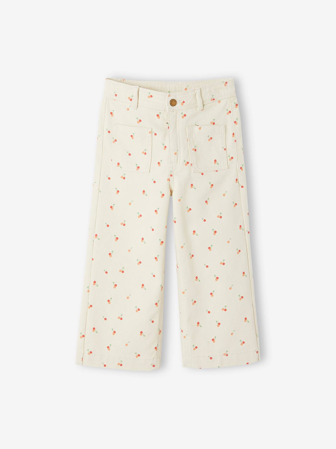 Vertbaudet Weite Mädchen 3/4-Hose - wollweiß