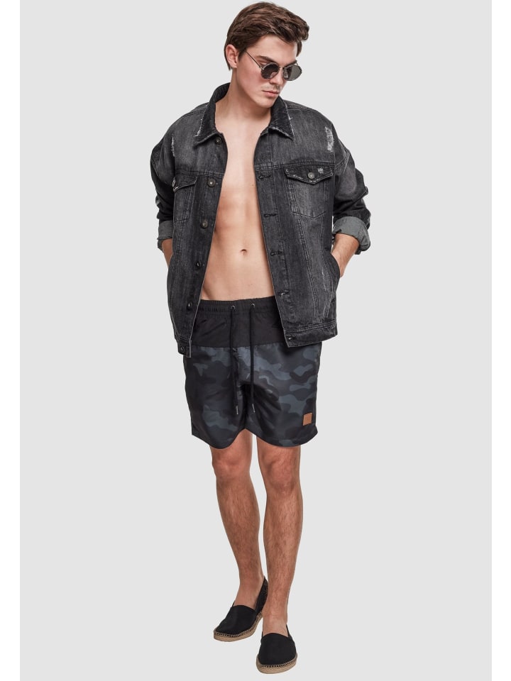 Urban Classics Urban Classics Badeshorts in blk/darkcamo günstig kaufen