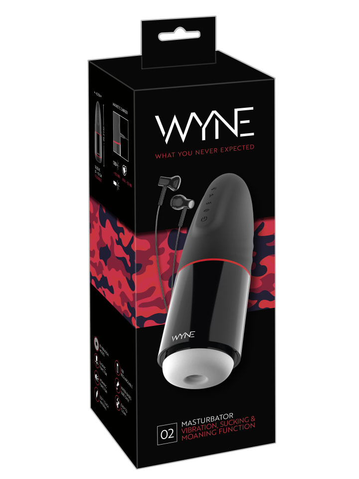 WYNE Masturbator mit Vibration und Heizfunktion Masturbator 02 in schwarz günstig kaufen 26 cm