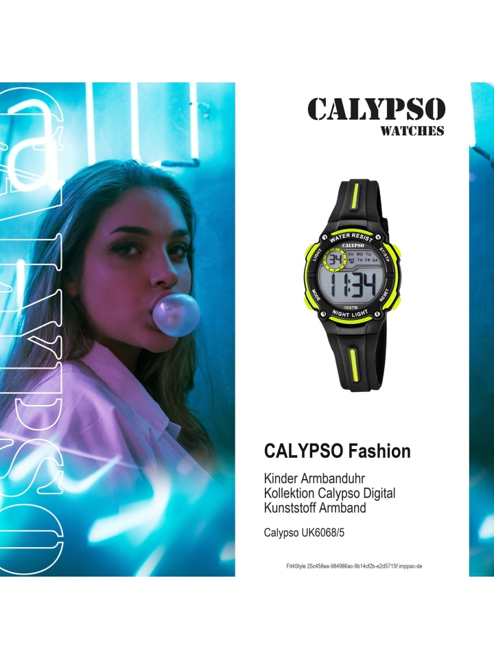 Calypso Digital-Armbanduhr Calypso Digital schwarz mittel (ca. 33mm) günstig kaufen onesize