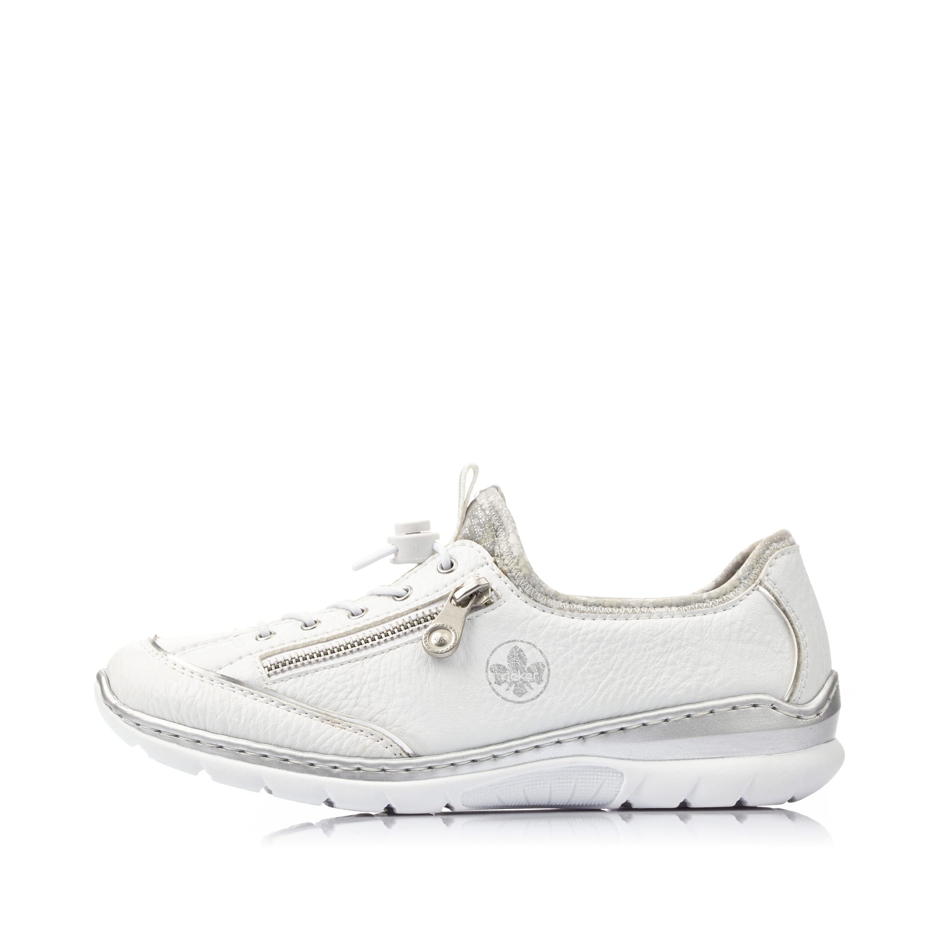 Rieker Damen Slipper schwanenweiss
