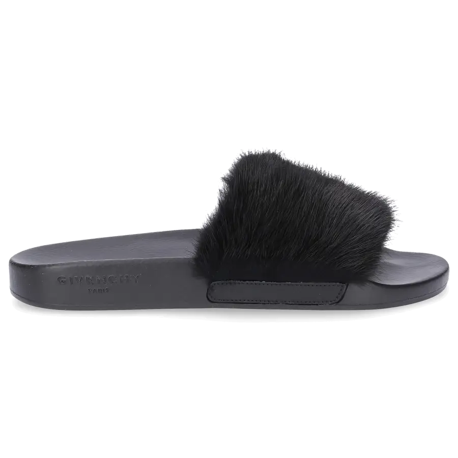 Givenchy - Pantoletten PARIS Kautschuk Nerz - schwarz