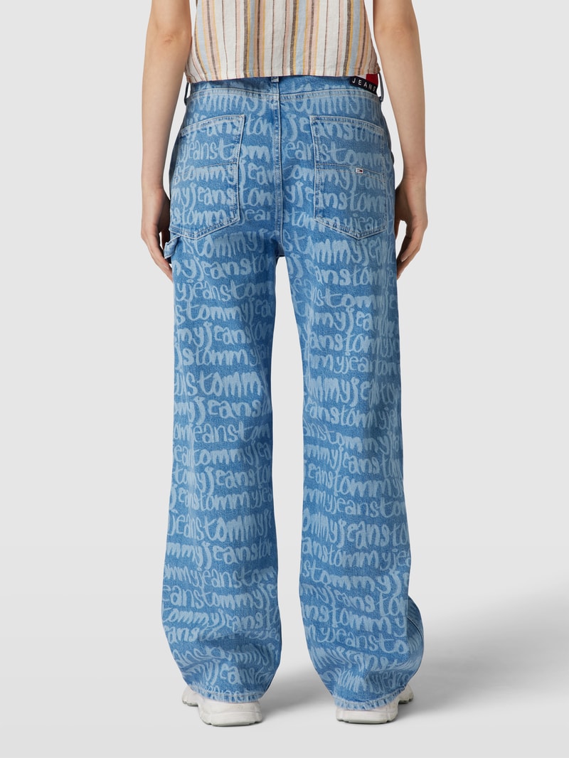 Jeans mit Logo-Muster Modell 'DAISY' in jeans