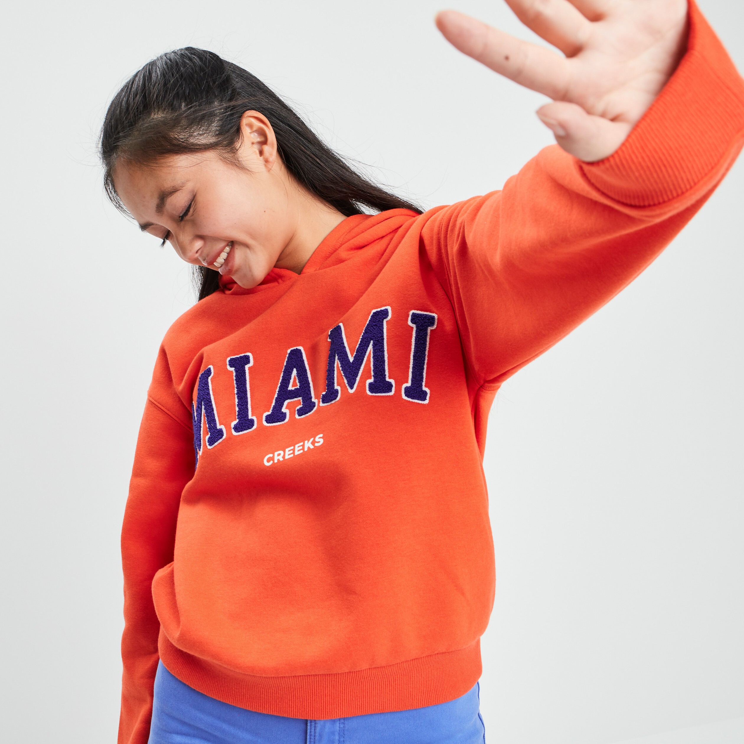 Sweat à capuche hoodie Creeks rouge femme | La Halle