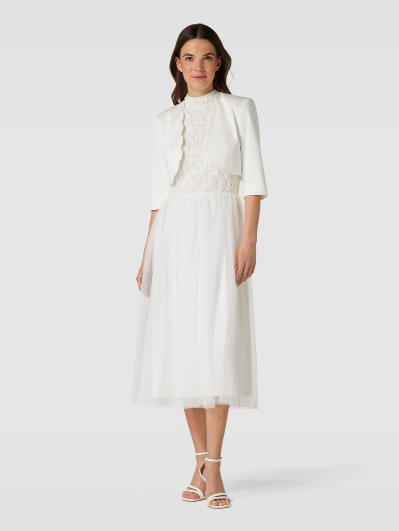 Bolero mit 3/4-Arm in weiß
