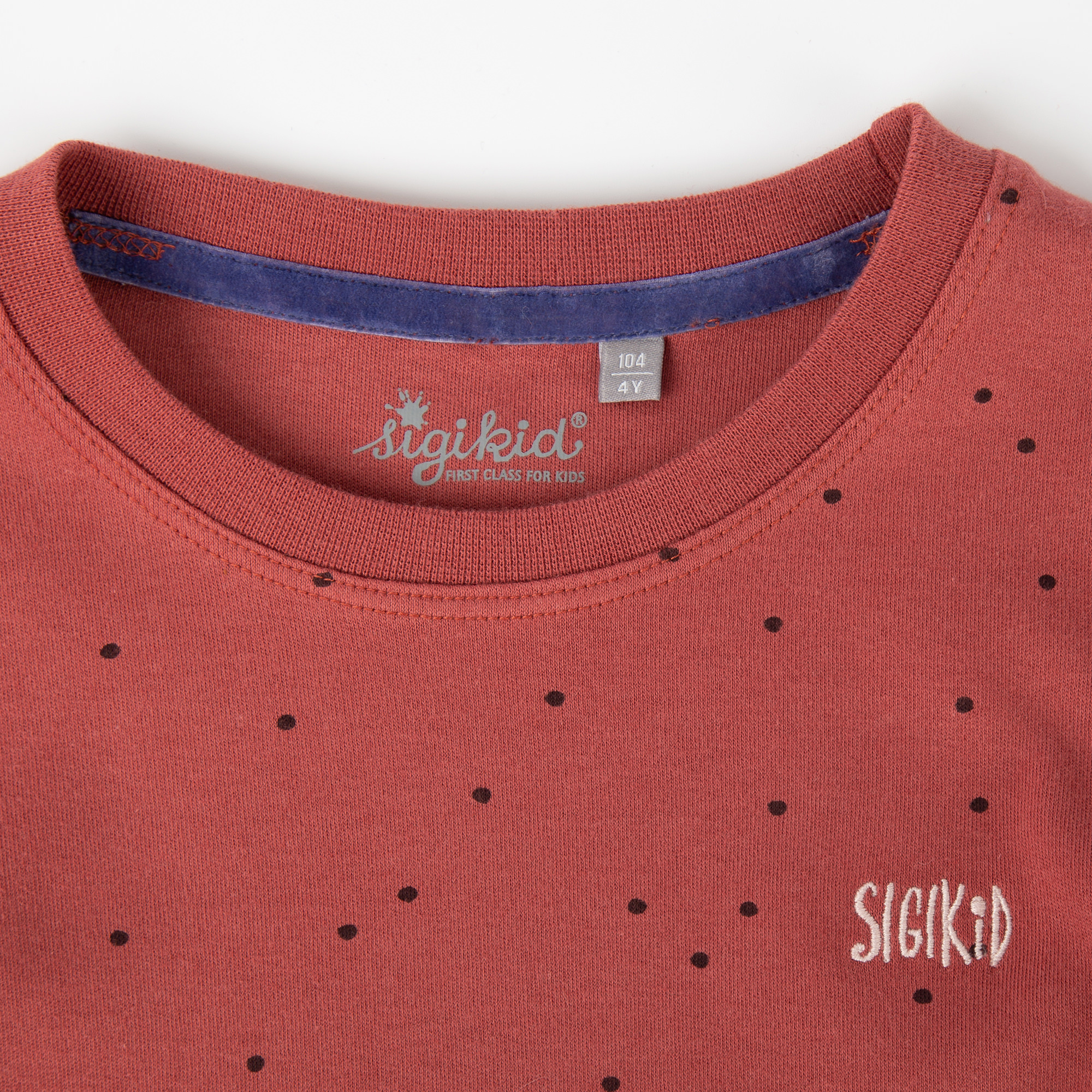 Kinder Langarmshirt mit Eichhörnchen Motiv, rotbraun mit