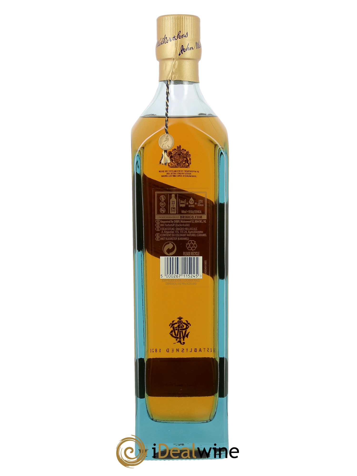 Whisky Johnnie Walker Blue Label - coffret 2 verres (70cl)  - Lot de 1 Bouteille