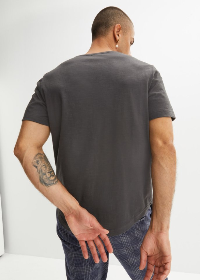 T-Shirt aus Bio Baumwolle mit Brusttasche (2er Pack)