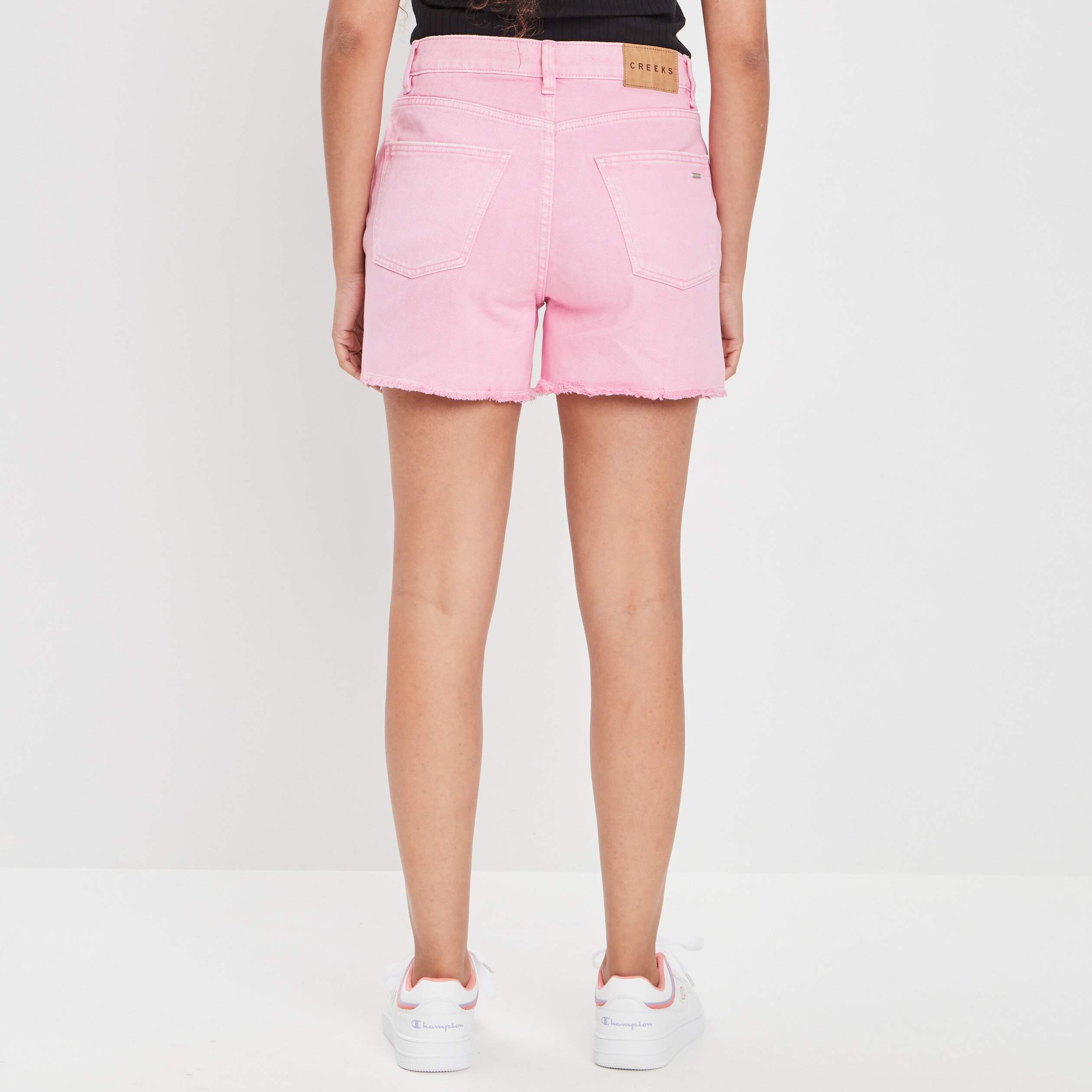 Short droit taille haute rose femme | La Halle