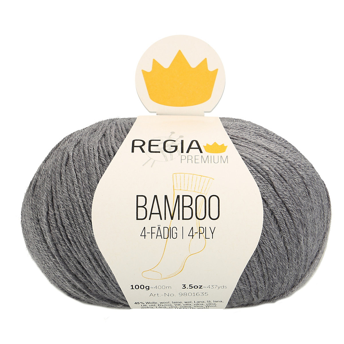 Handstrickgarne Premium Bamboo, 100g grey