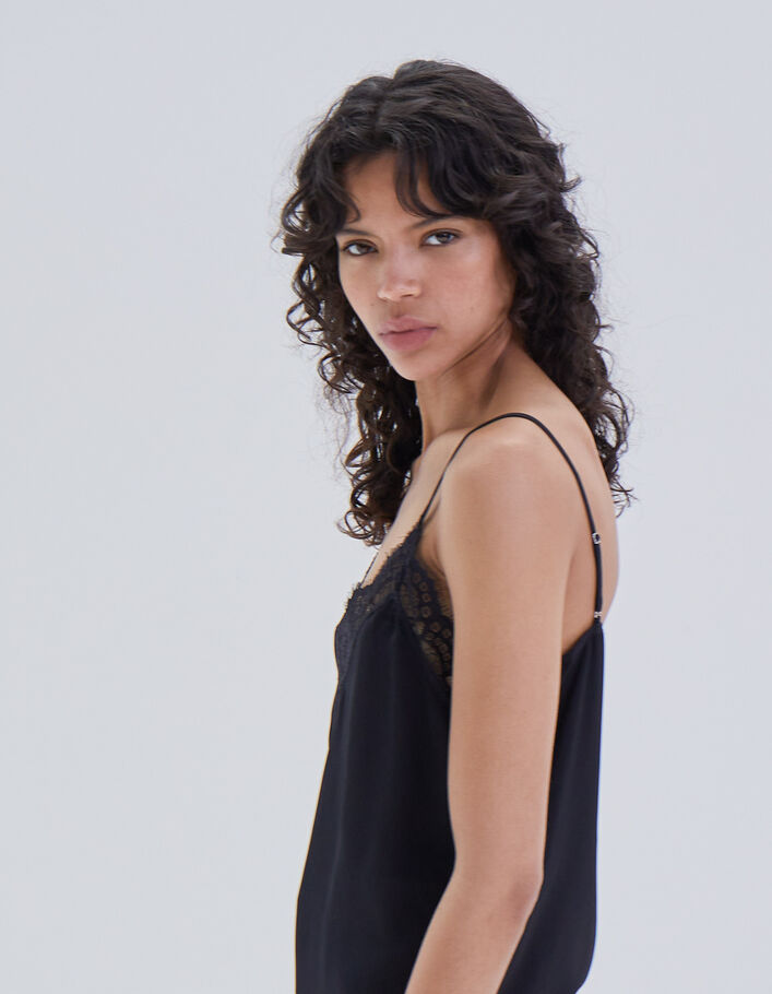 Caraco dentelle noir femme