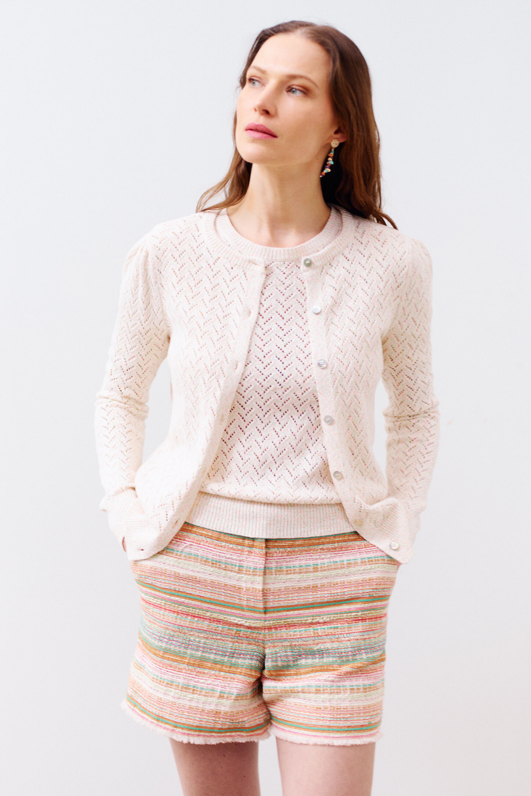 pull cesar rose champagne femme