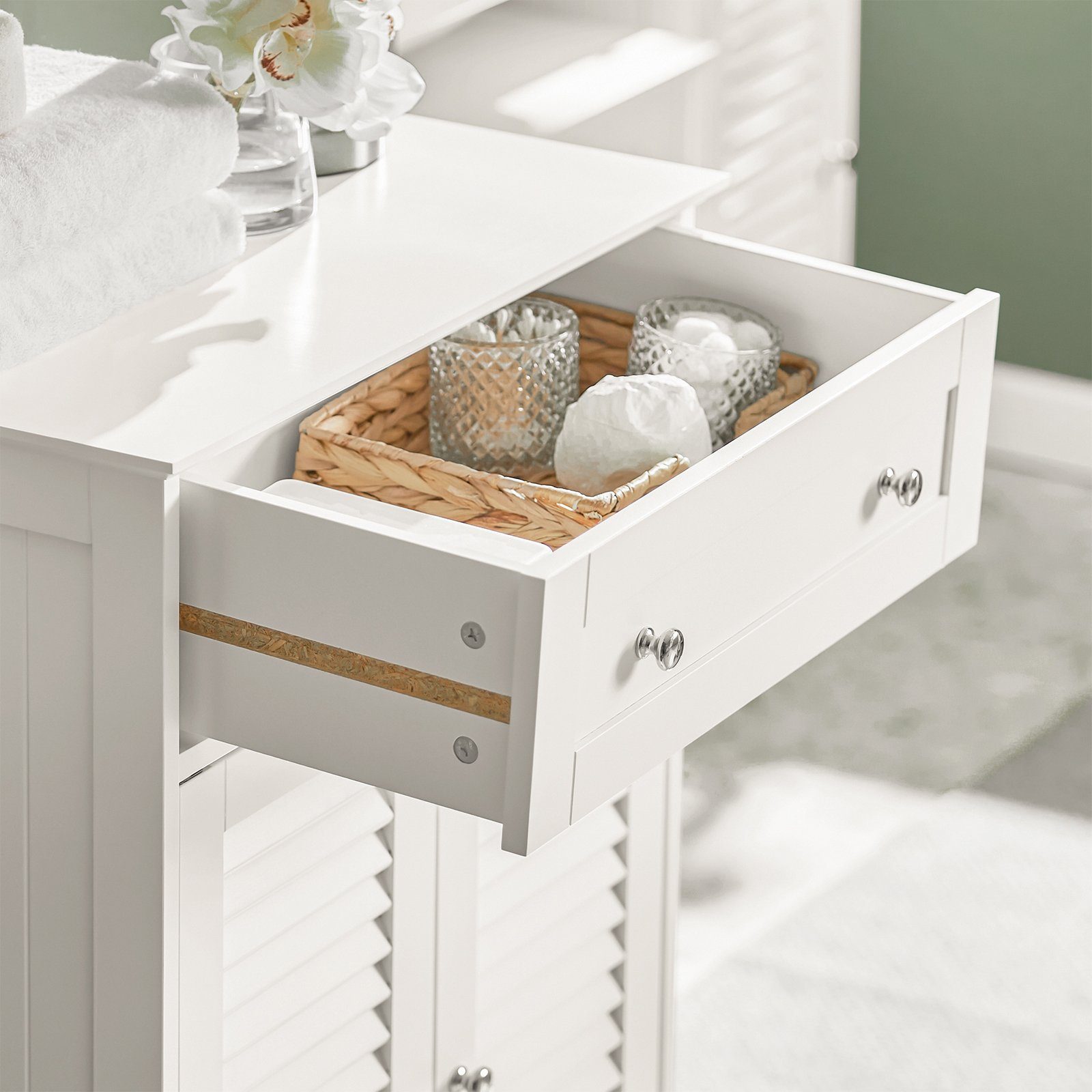 SoBuy Badkommode FRG238, Badkommode Kommode Badschrank Badmöbel Sideboard Flurschrank