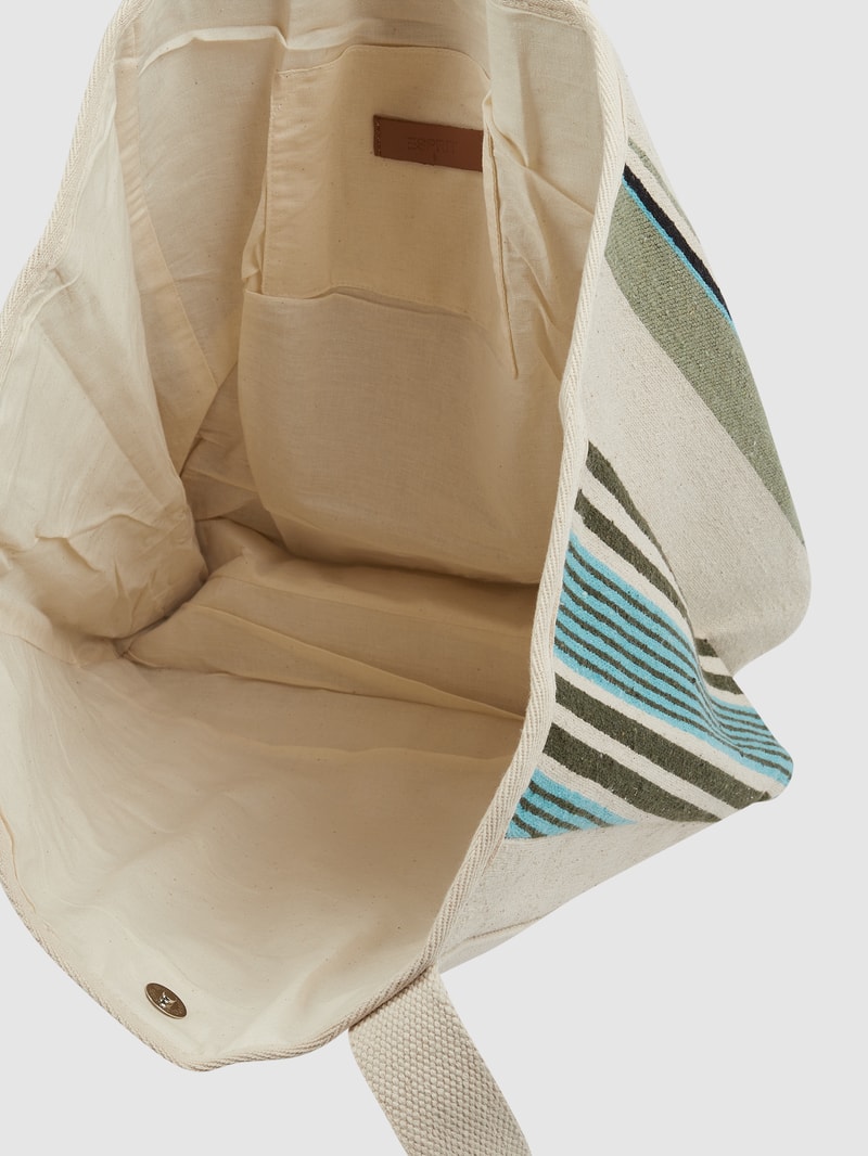 Shopper aus Canvas in olivgrün meliert