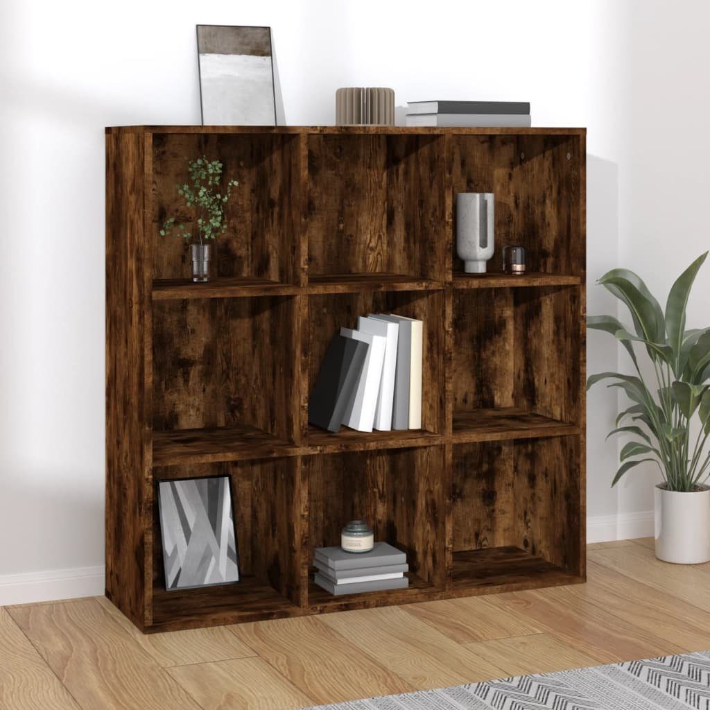 vidaXL Bücherregal Bücherschrank Räuchereiche 98x30x98 cm, 1-tlg.
