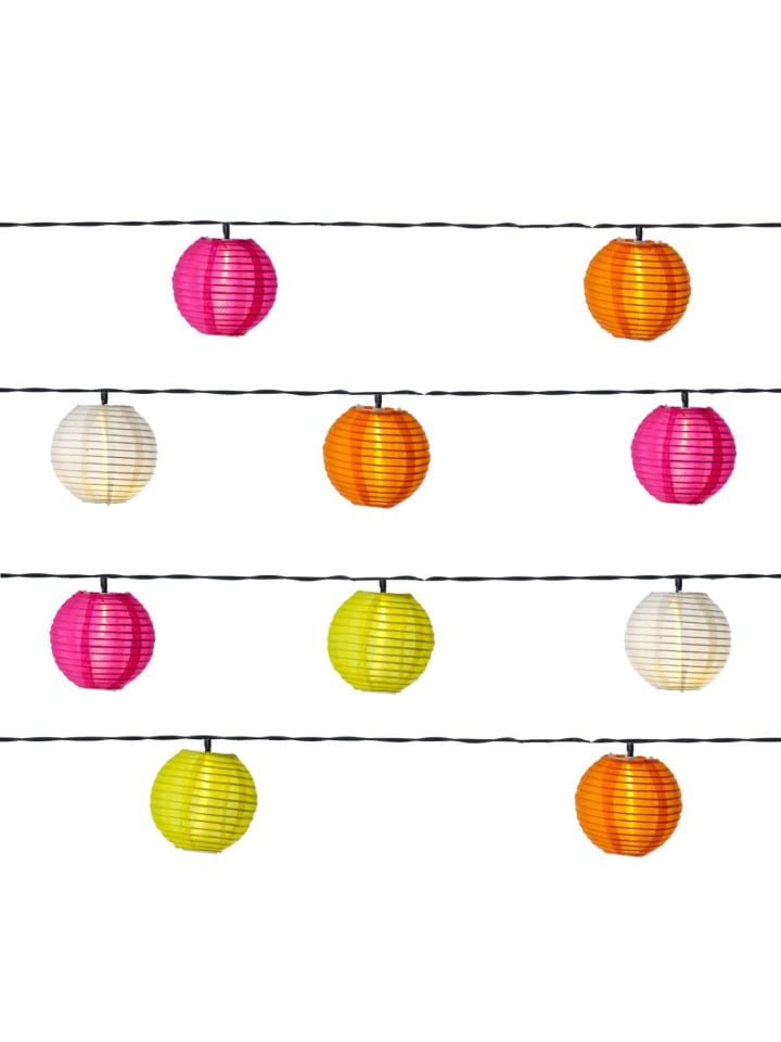 MARELIDA LED Solar Lichterkette Lampions L: 4,5m in bunt günstig kaufen onesize