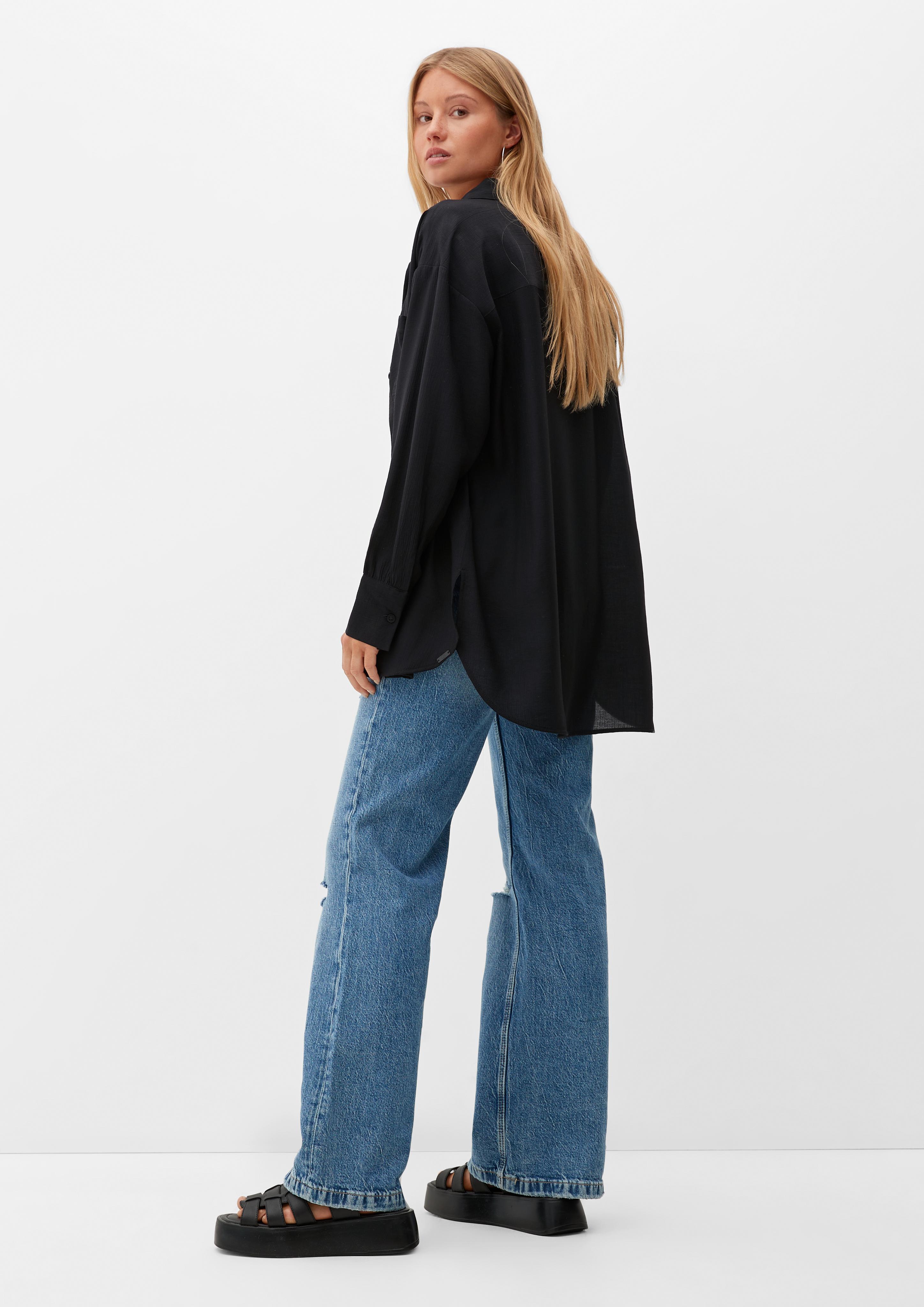 Crêpe-Bluse aus Viskosemix  2126817-9999