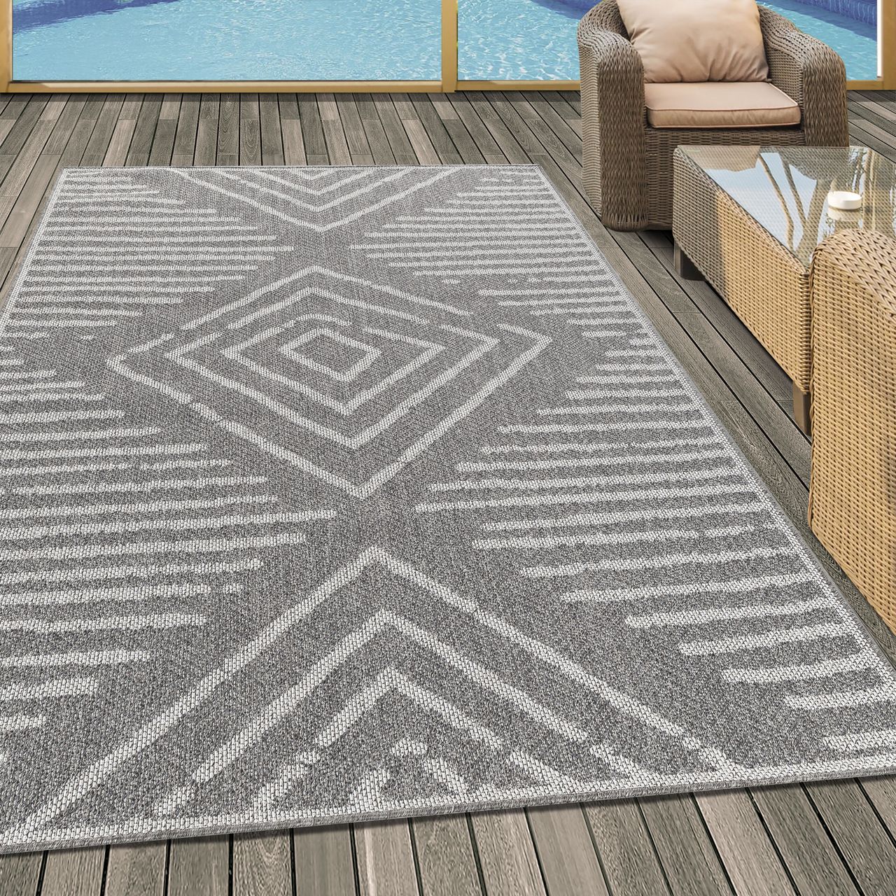 Ayyildiz Teppich, ARUBA 4902, GREY, 80 x 250 cm