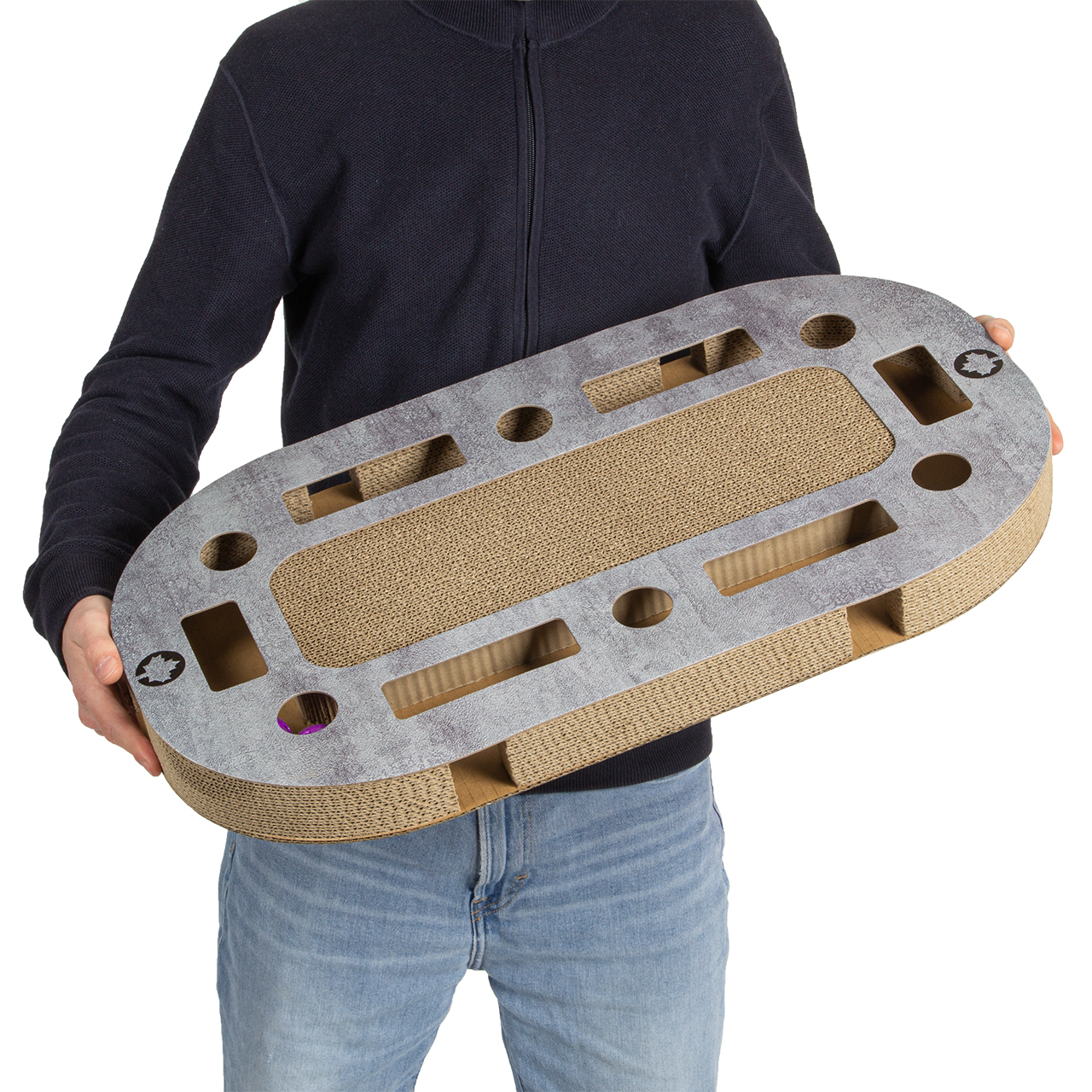 Canadian Cat Intelligenzspielzeug Canadian Cat Company Katzenspielplatz PlayPlate L hellgrau