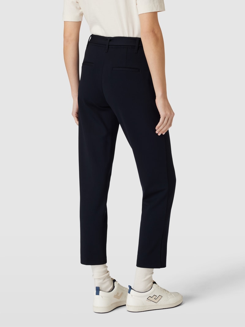 Stoffhose mit Bindegürtel in marineblau