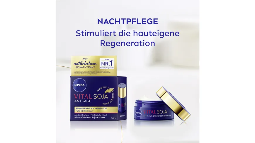NIVEA VITAL Soja Anti-Age Straffende Nachpflege für Reife Haut 50 ml