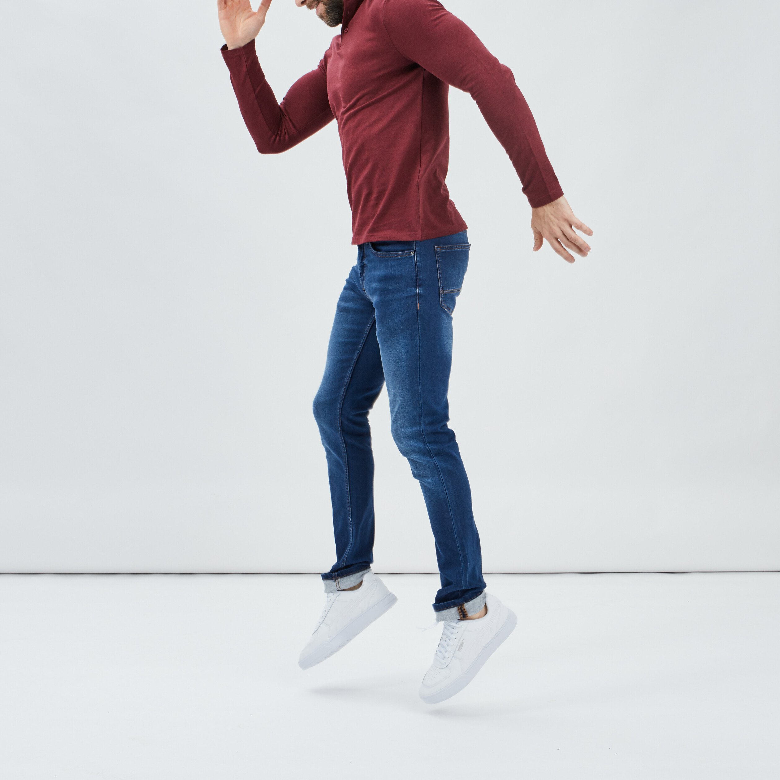 Jeans slim stretch denim double stone homme | La Halle