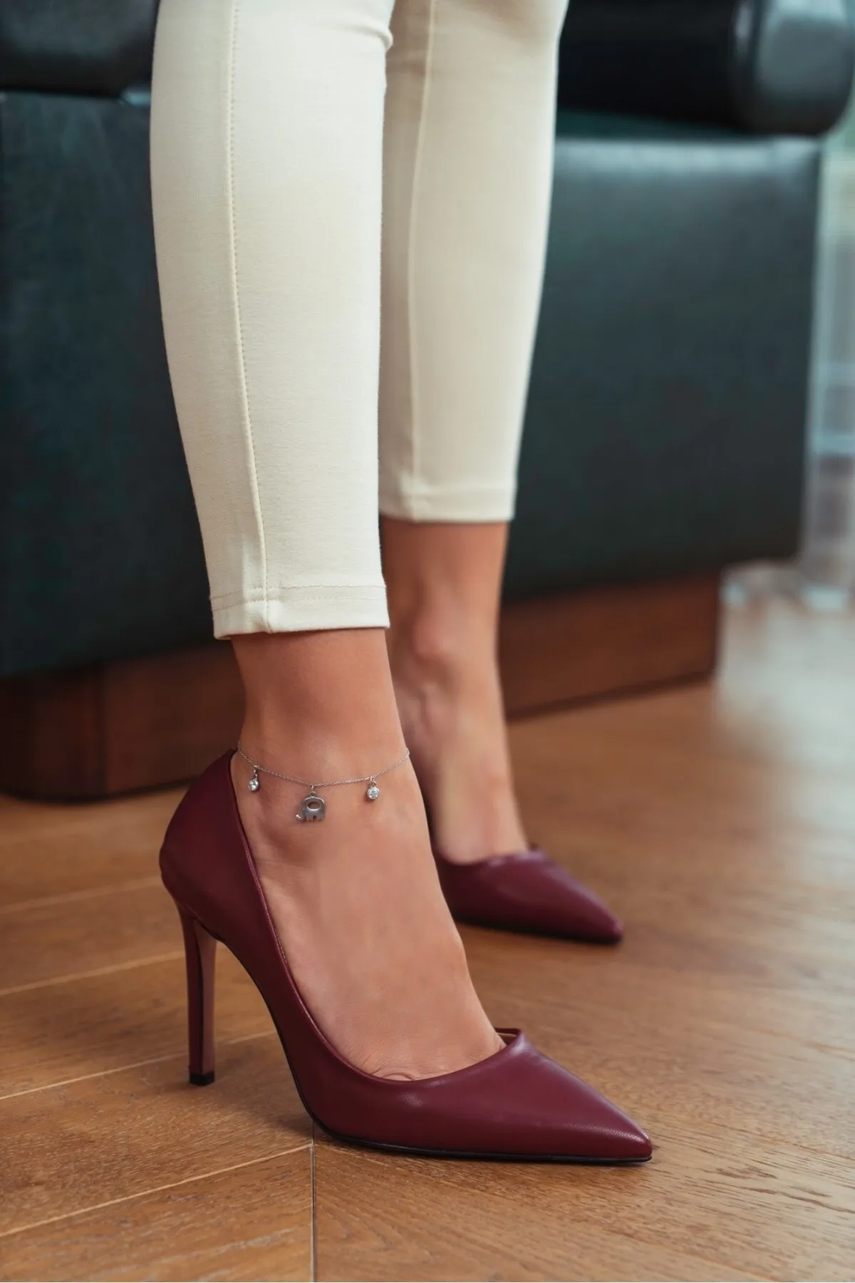 NİŞANTAŞI SHOES  Vanessa Burgundy Matte Pointed Toe Damen Stiletto
