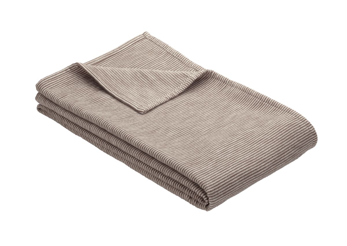 Jacquard Decke Turin mit GOTS-Zertifikat Braun 140 x 200 cm