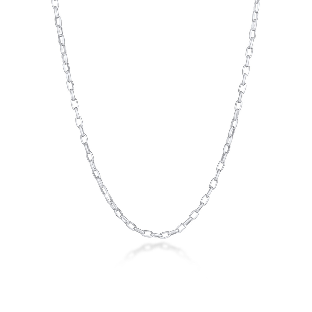 KUZZOI KUZZOI Collier Ancre ronde pour hommes, ovale de base en 925/1000 argent massif collier