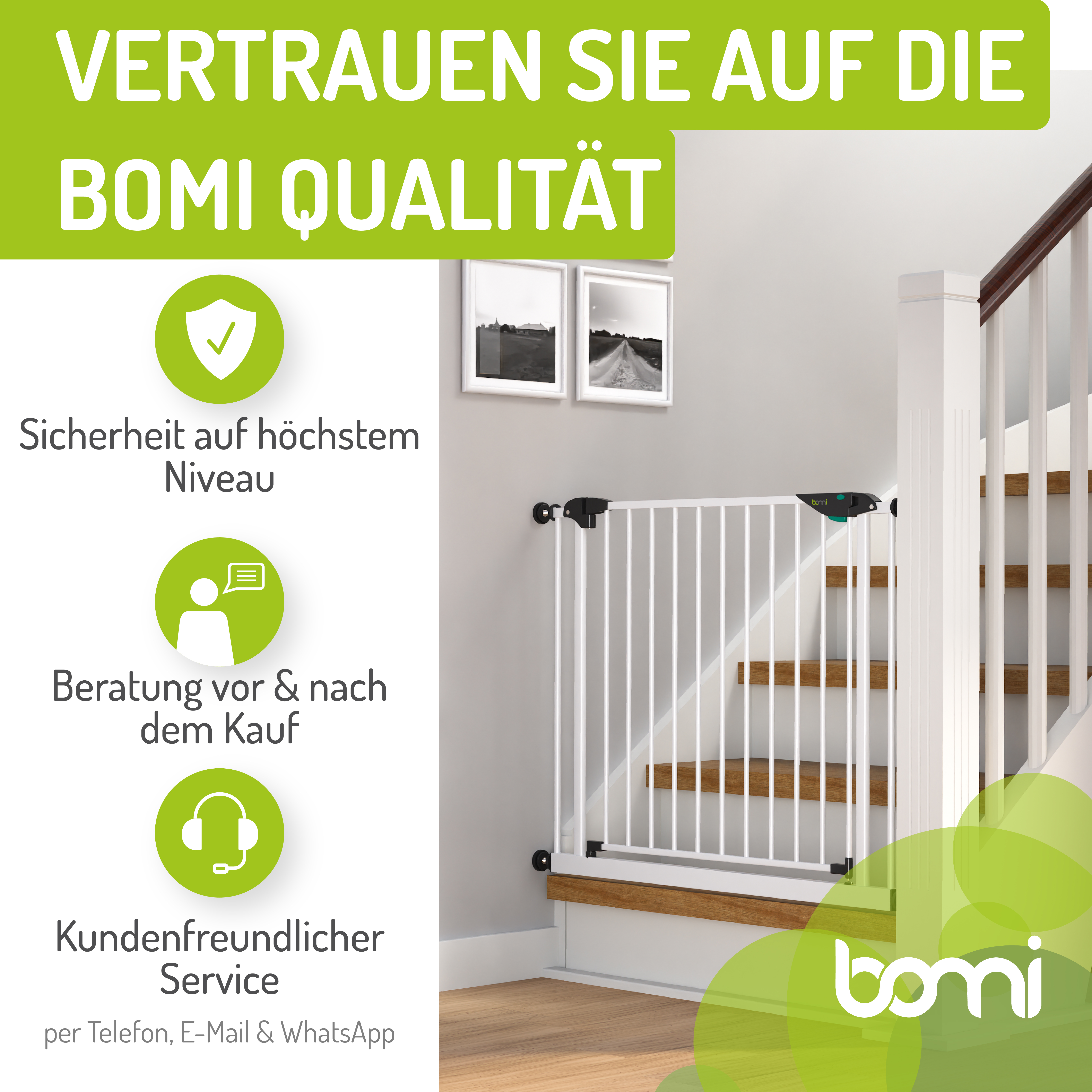 bomi Türschutzgitter & Hundeklappen bomi Türschutzgitter Mira 63-111 cm XXL