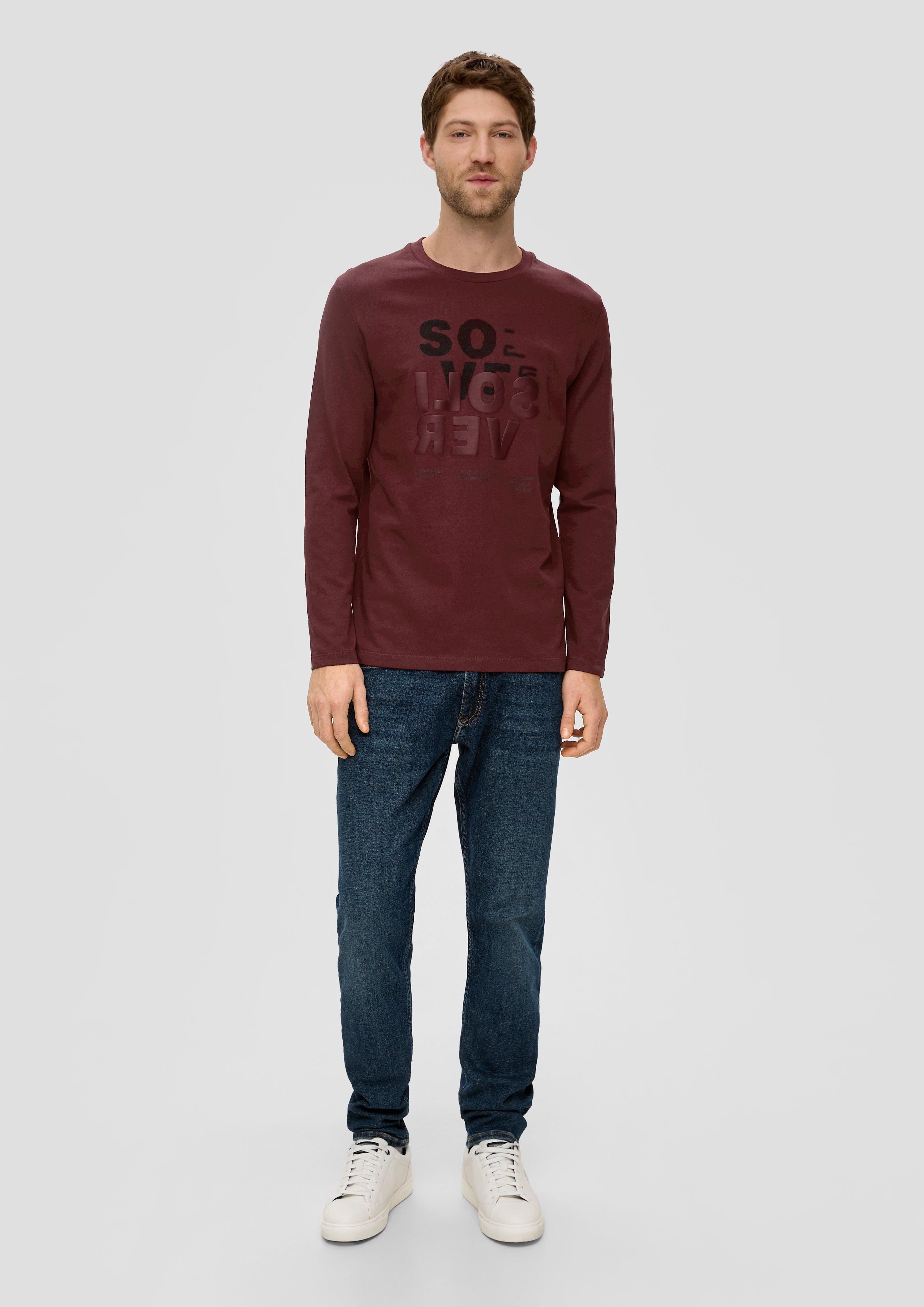Longsleeve mit gummiertem Label-Print  2138671-39D1