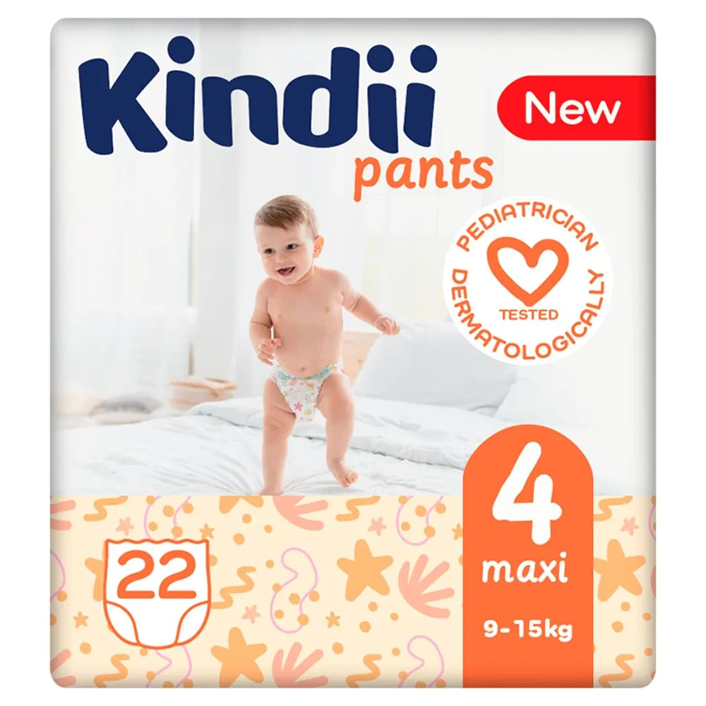 Kindii Maxi 4 - Blebukser størrelse 4 (9-15 kg) 22 stk.