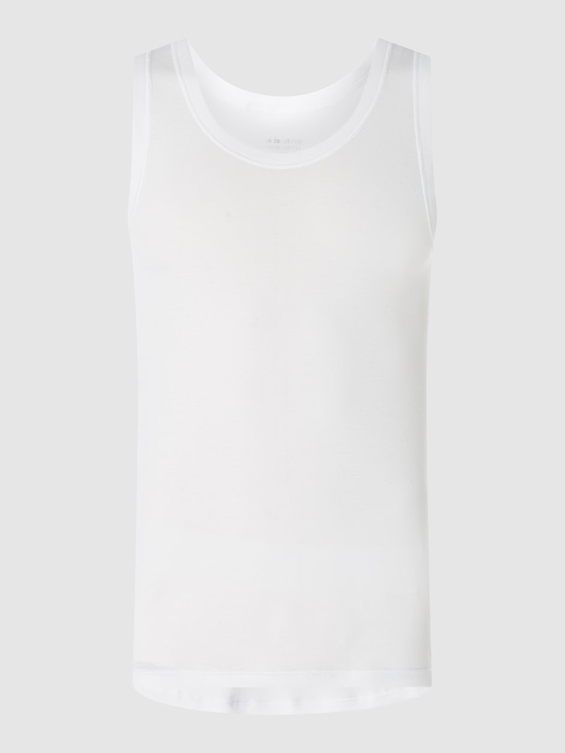 Tanktop aus Baumwolle in weiß