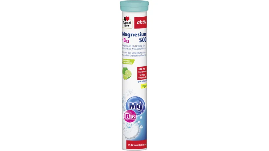 Doppelherz Magnesium 500 + B12 15 Brausetabletten