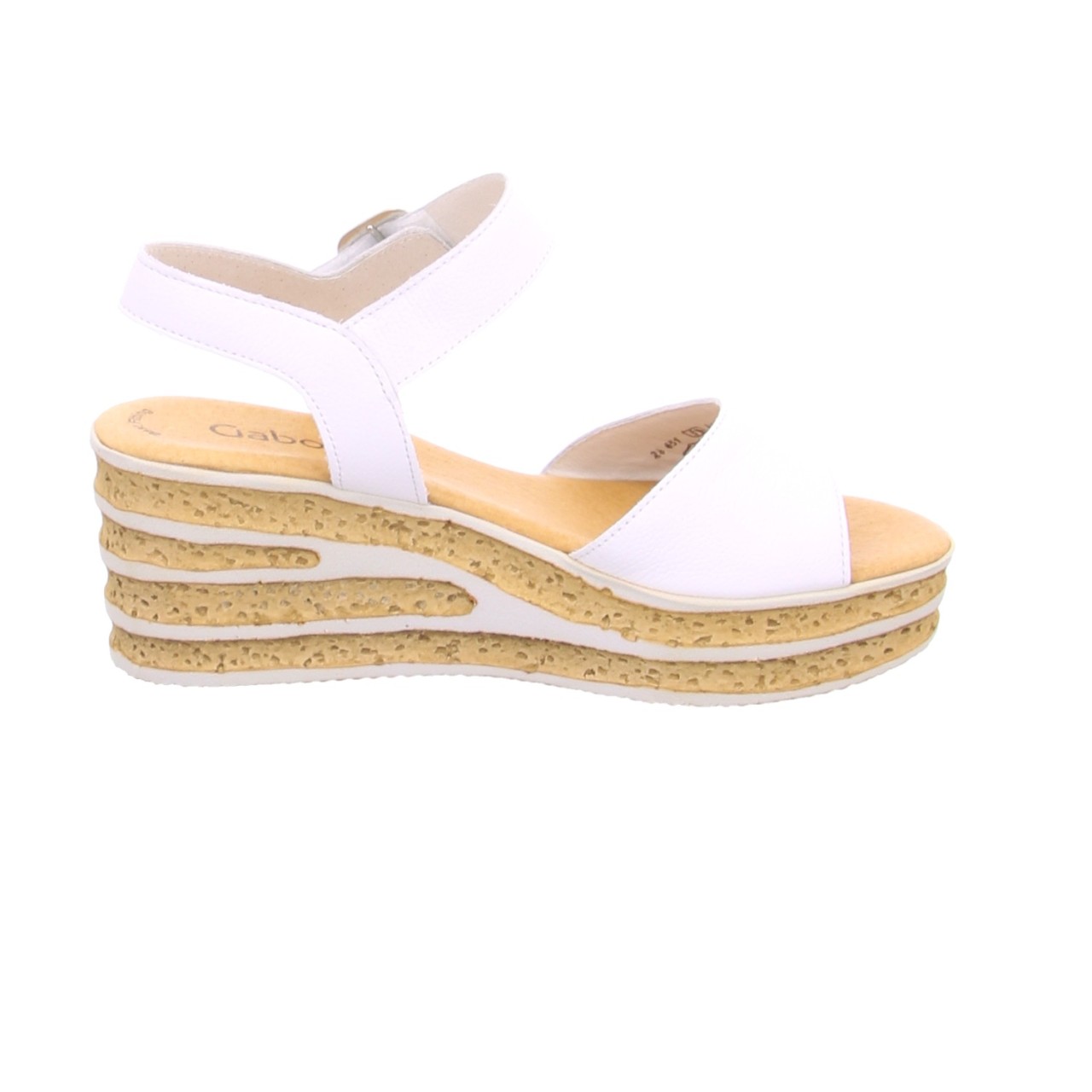 GABOR Komfort Sandalen weiss Gabor Fashion Keilsandalette 24.651.21 W