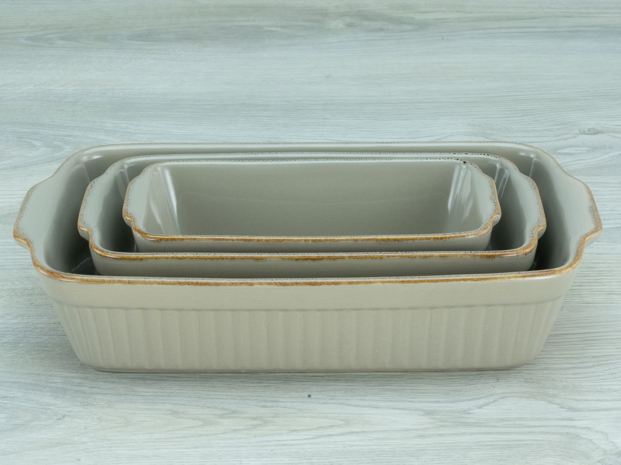 CreaTable Classic Vintage taupe Auflaufform recht. 34cm
