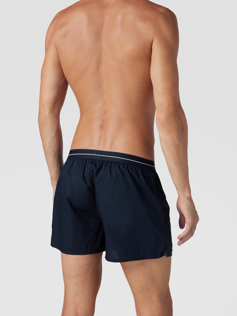 Boxershorts mit Label-Detail im 2er-Pack in dunkelblau