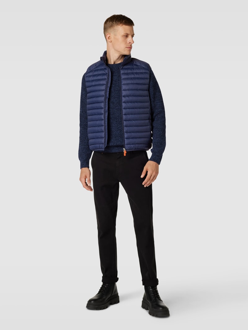 Steppweste mit Stehkragen Modell 'ADAM' in marineblau