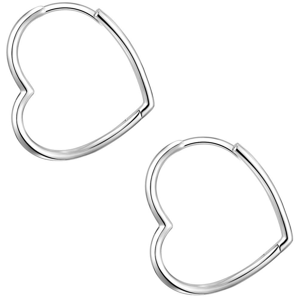 Glanzstücke München Créoles en argent Coeur Argent sterling en Argent Boucles d'oreilles