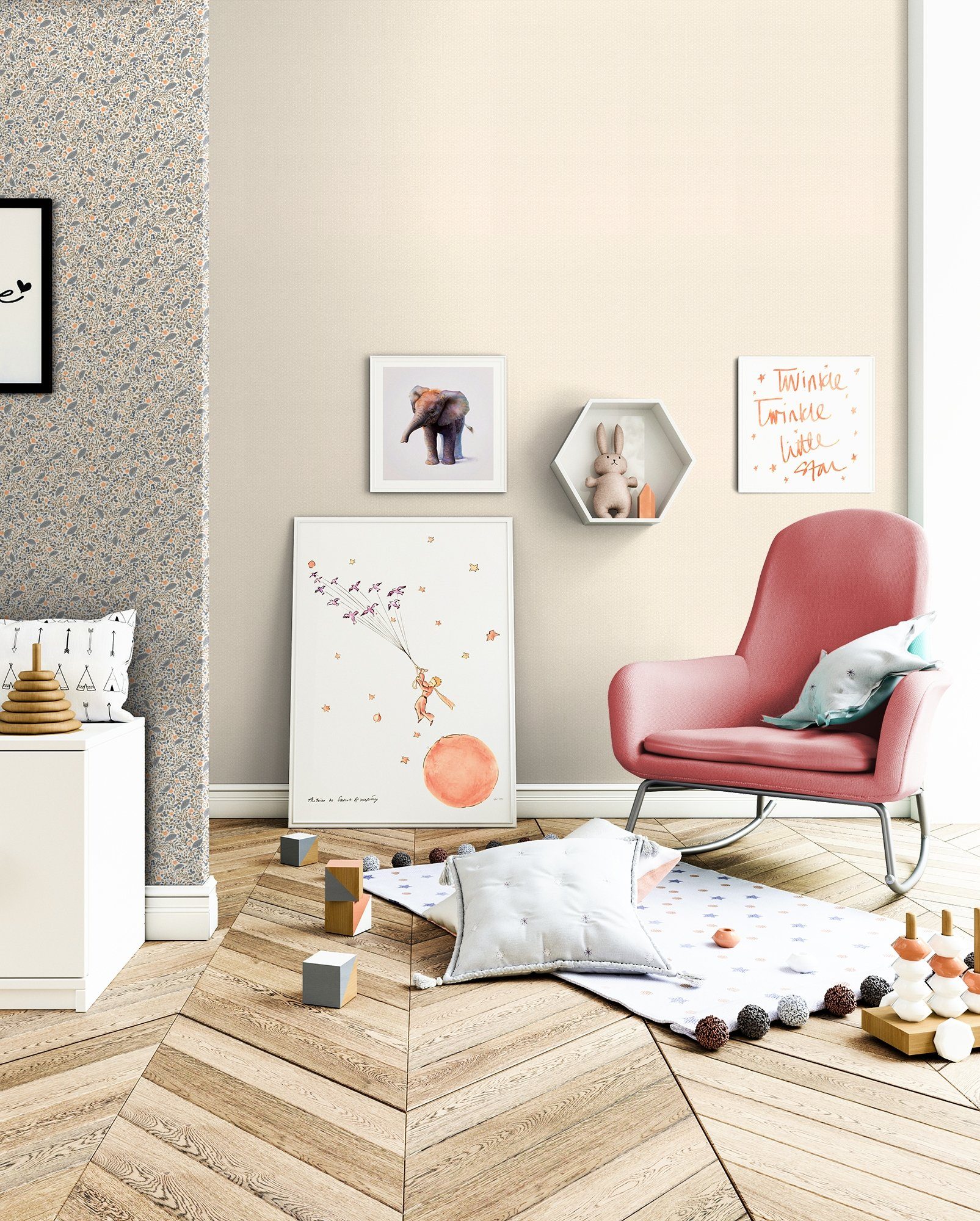 Newroom Vliestapete, Beige Tapete Landhaus Punkte - Punktetapete Weiß Romantisch Modern Pünktchen Polkadot für Wohnzimmer Schlafzimmer Büro