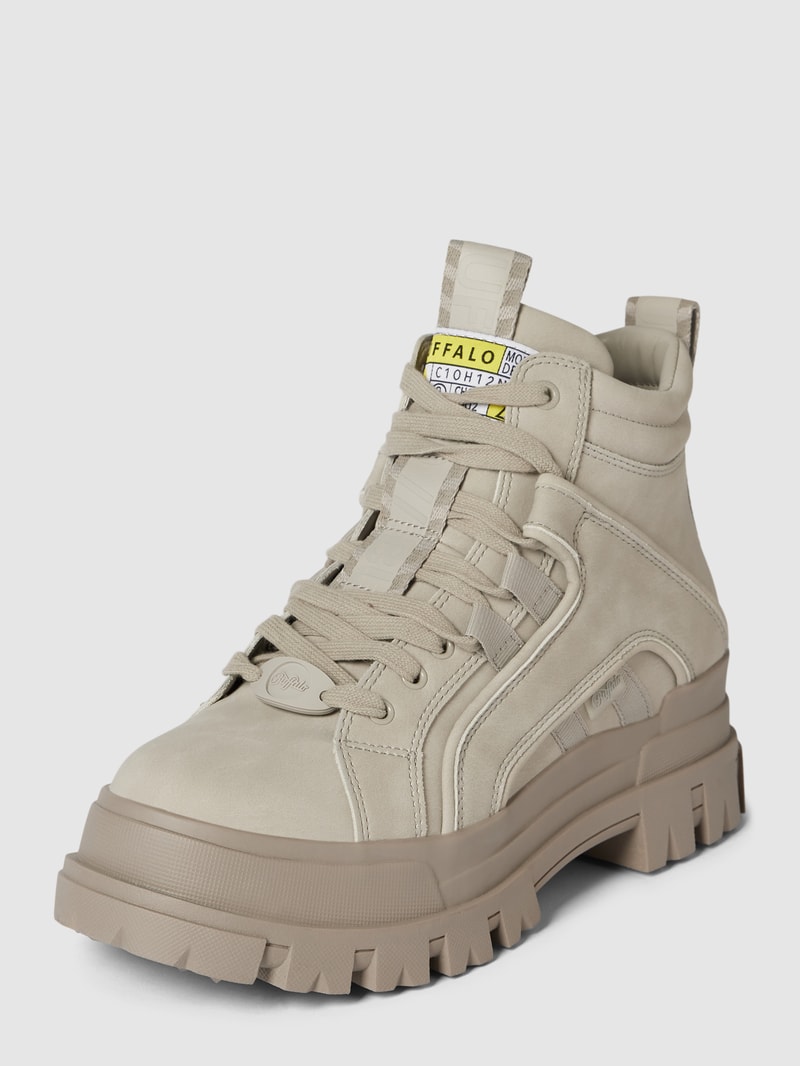 Boots mit Label-Detail in hellgrau