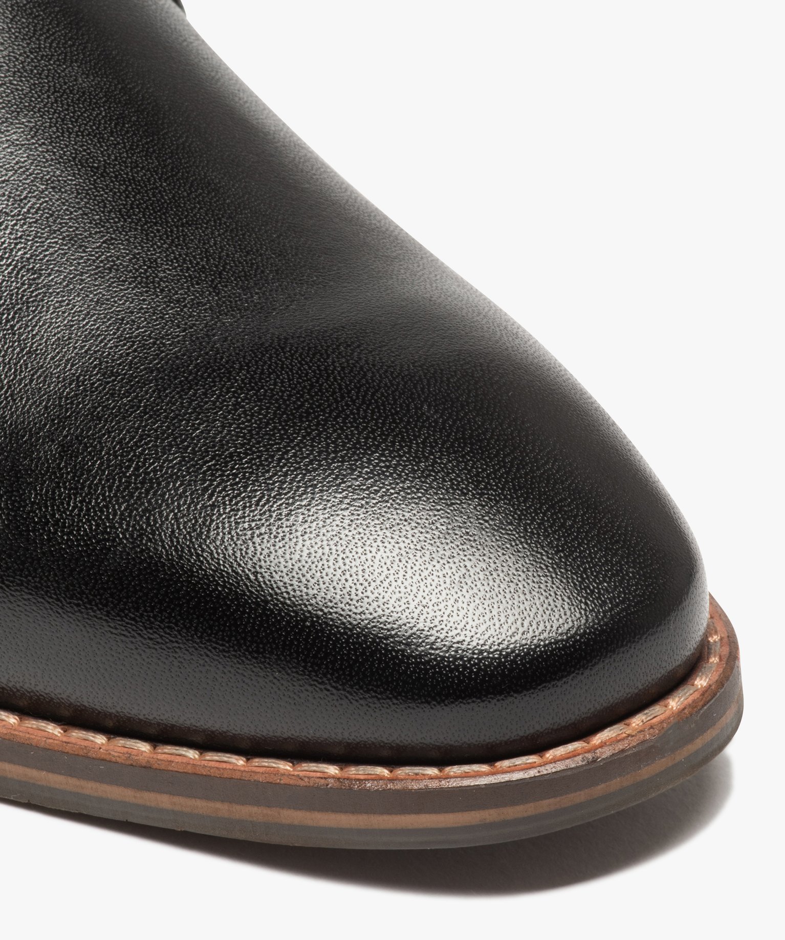 Derbies femme à bride à boucle et semelle crantée noir | GEMO