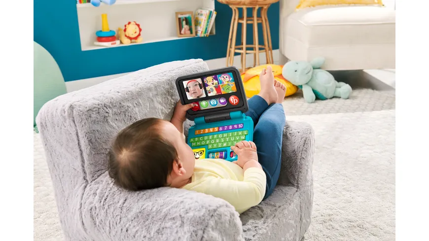 Fisher-Price Lernspaß Laptop, Lernspielzeug (Licht & Musik), ab 6 M.