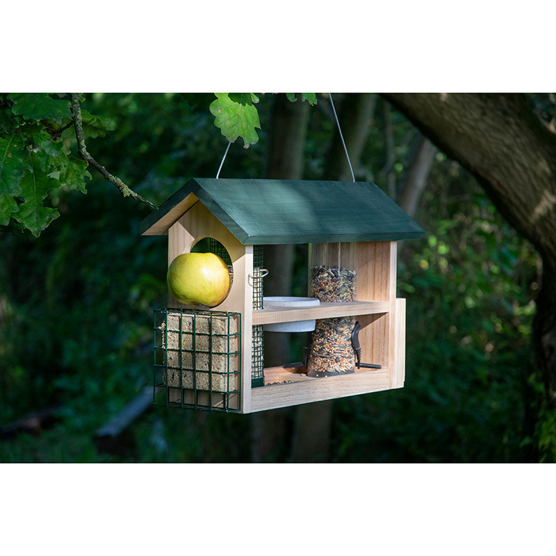 Dobar Vogelfutterspender Dobar 7-in-1-Futterstation, Holz