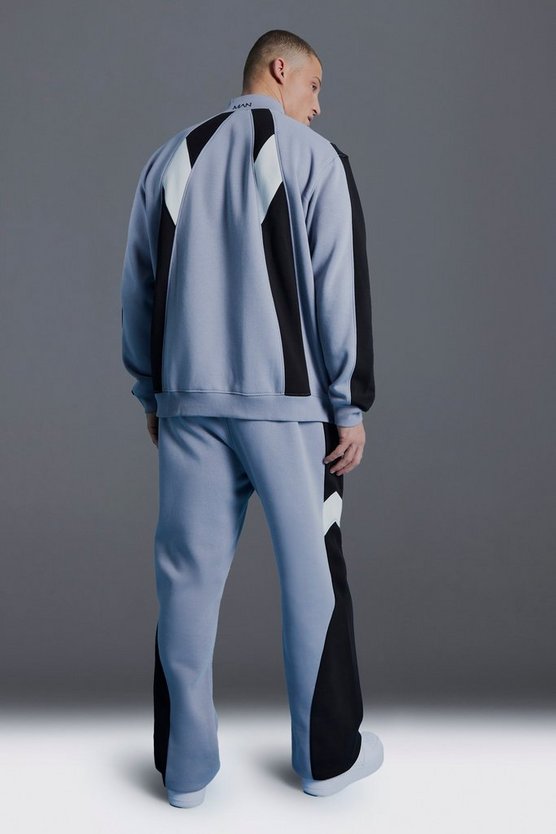 Man Active Oversize Colorblock Jogginghose