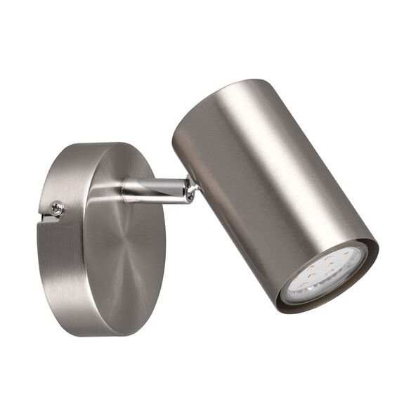 Deckenstrahler Robert, 1er-Spot, nickel matt/chrom